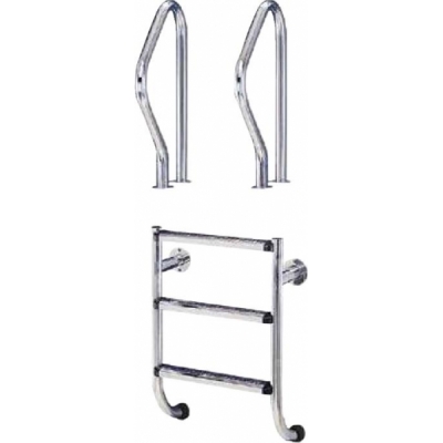 Escada mista 5 degraus inox. aisi 316